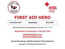 Tablet Screenshot of firstaidhero.com